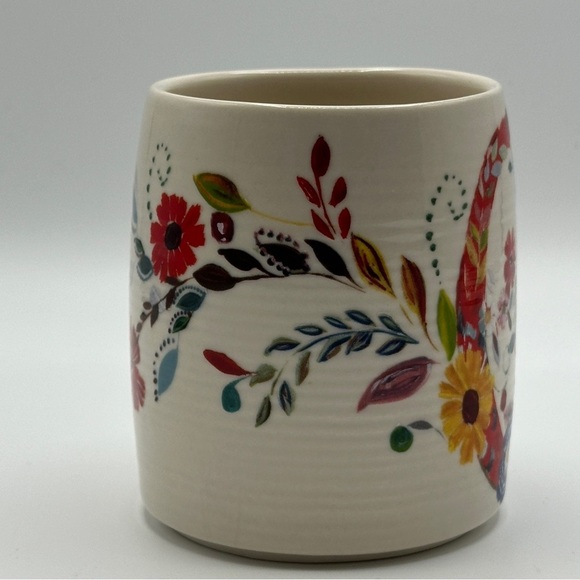 Petal Palette Starla M Halfmann Letter "C" Monogram Initial Mug Anthropologie - Picture 3 of 9